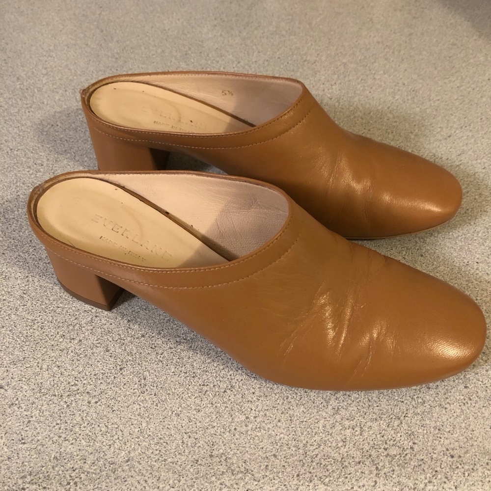 Everlane Day Mules, Camel